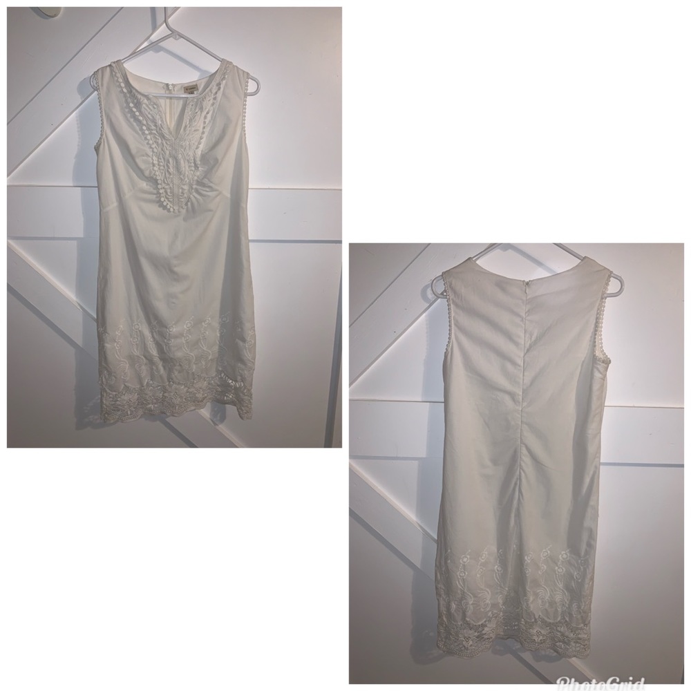 Pretty White Cotton Dress Sz 6